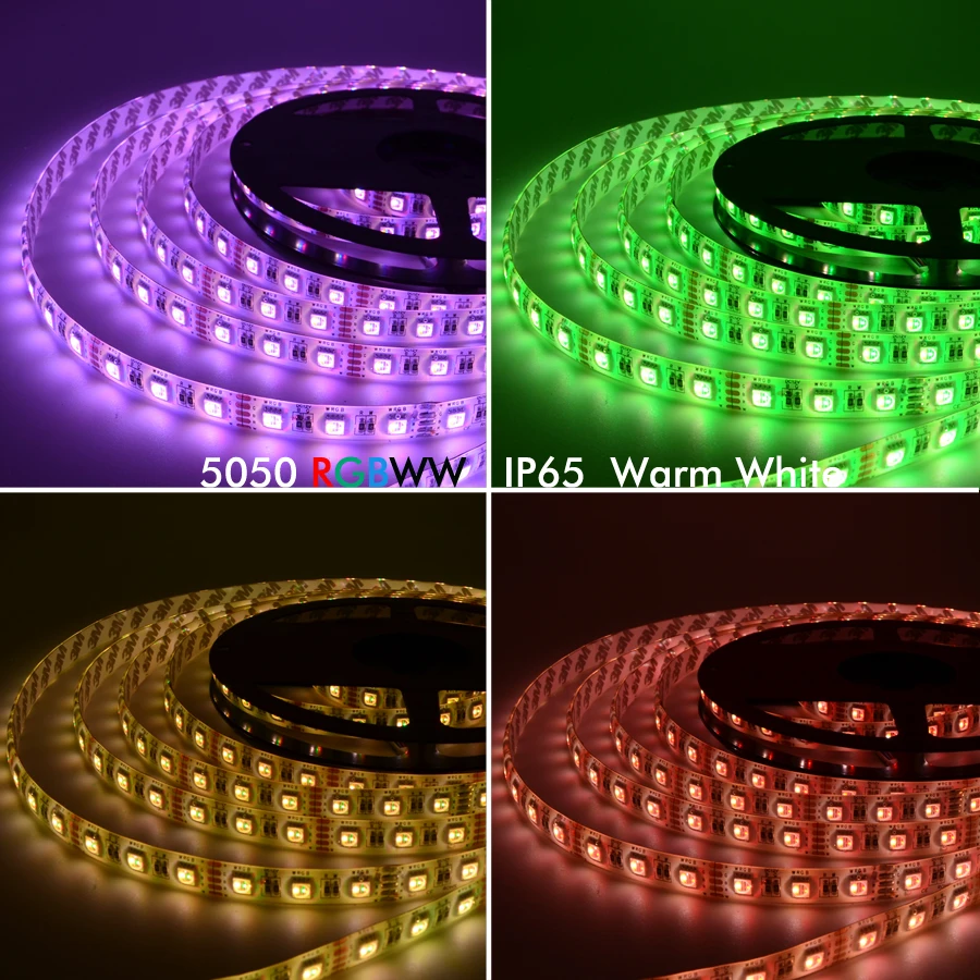 DC12V RGBW RGBWW 5050 SMD светодиодный светильник 60led/m 4 цвета в 1 чип водонепроницаемый