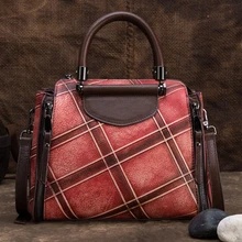 Высокое качество, натуральная кожа, сумки через плечо с верхней ручкой, Ретро сумка, настоящая воловья кожа, Женская тисненая сумка через плечо