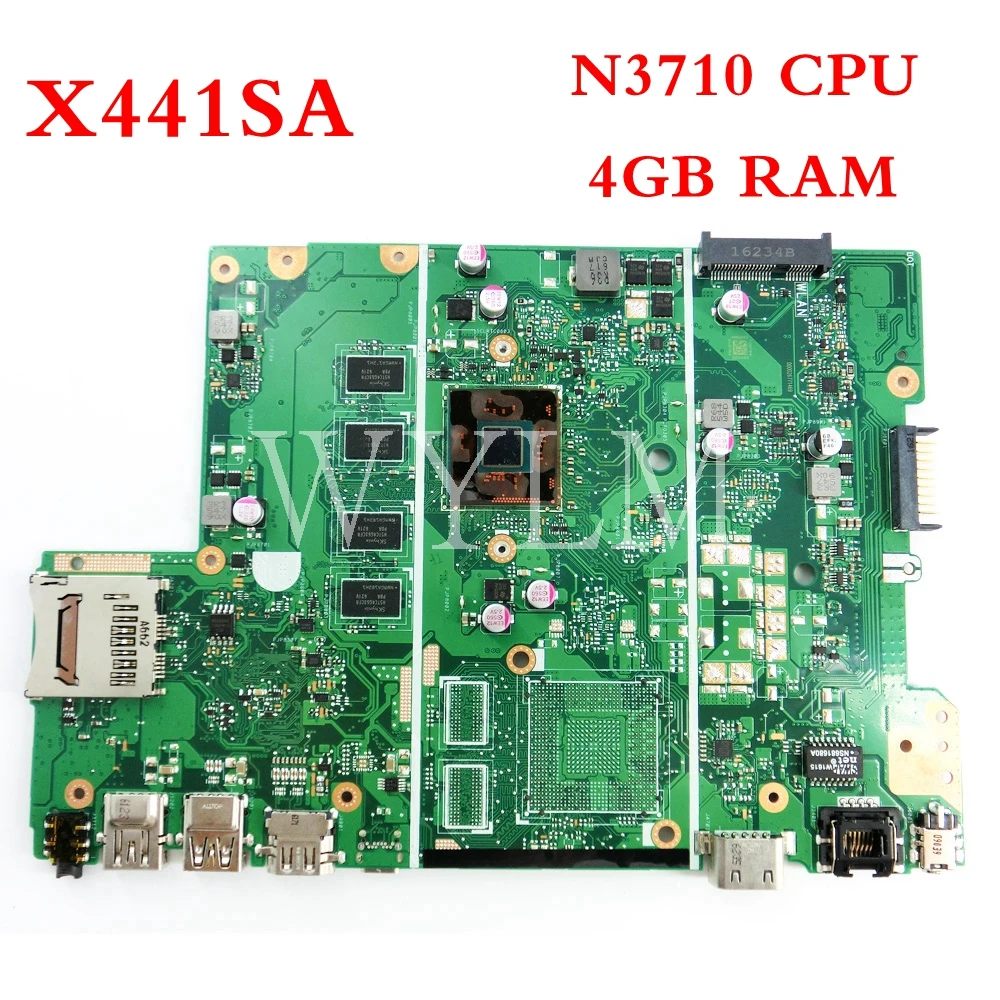 

X441SA With N3710 CPU 4GB RAM motherboard REV2.1 For ASUS X441S X441SC X441SA laptop mainboard Tested Working free shipping