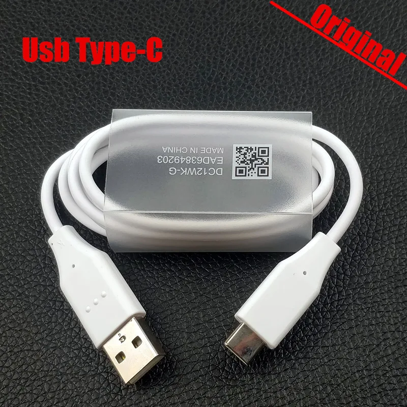 

Original For LG g6 Fast Charger Cable 100cm white quick charge Usb Type C Cable For LG G7 thinq G5 q6 v10 v20 v30 v35 phone