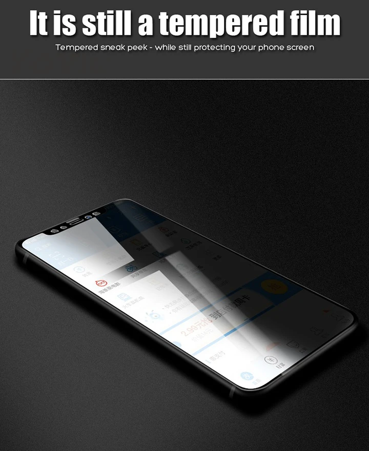 Антишпионское закаленное стекло для iPhone 6, 6 S, 7, 8 Plus, X, Защитная пленка для экрана, Защитное стекло для iPhone XS MAX, XR, конфиденциальность
