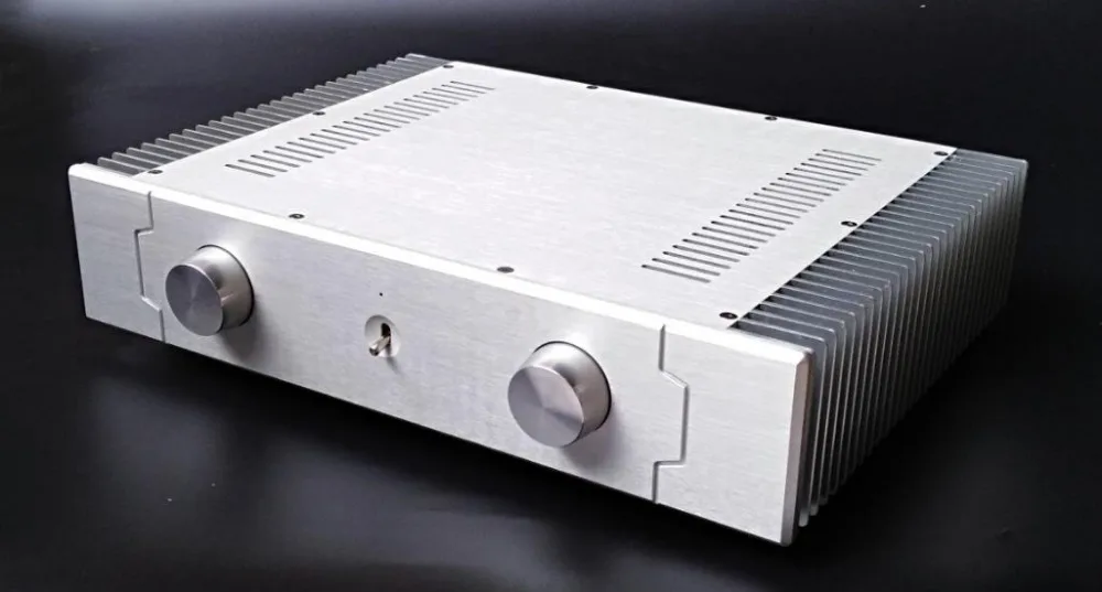 SD4309B Silver All Aluminum Power Amplifier Chassis DIY Enclosure HiFi