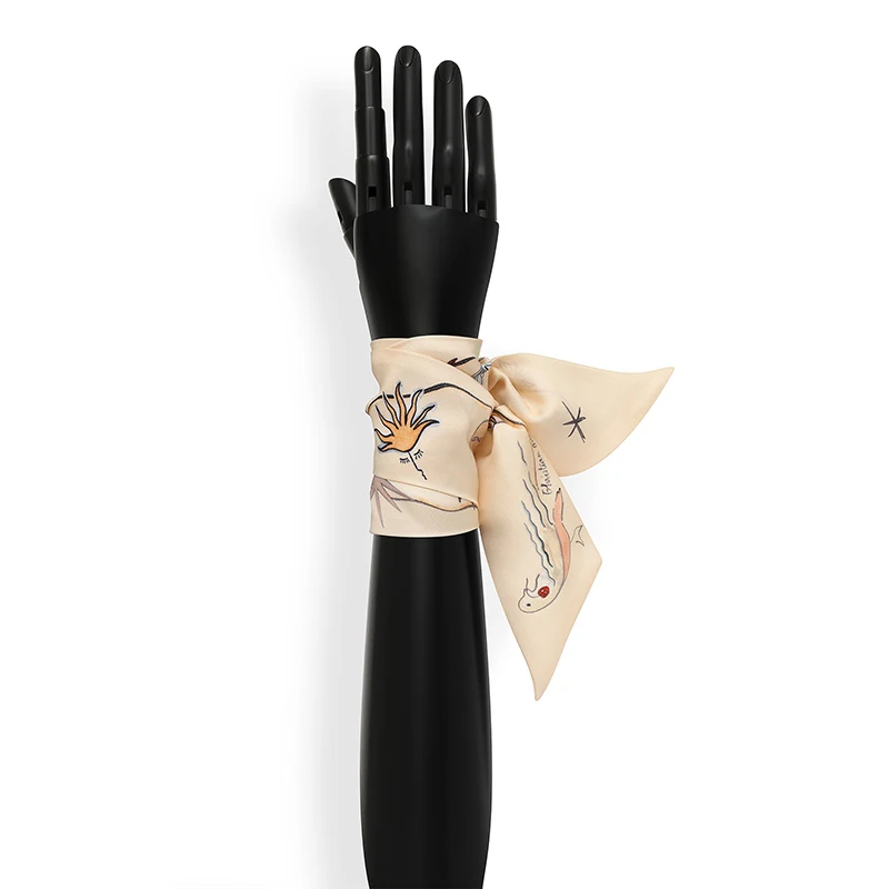

Summer long narrow bag strip small towels tie horse design scarf women fashion ladies scarves printing female silk scarves