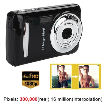 

2.4'' LCD 16MP 1080P HD Digital Camera Black Portable Ultra Camcorder Video Recorder Camera Hiking Outdoor Photograph MP4