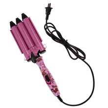 Hairstyle Tools Pink King Size 3 Barrels Big Hair Wave Waver Ceramic Curler Curl Curling Irons(S)