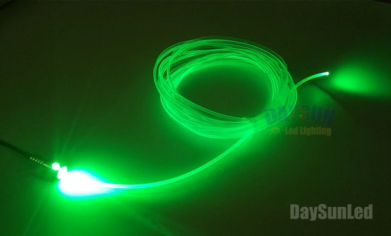 Автомобильный легкий DIY атмосферное освещение держатель+ 1 м/2 м/3 М/4 м/5 м 3 мм Боковой светящийся волоконно-оптический кабель с юбкой декор для салона автомобиля - Испускаемый цвет: Зеленый