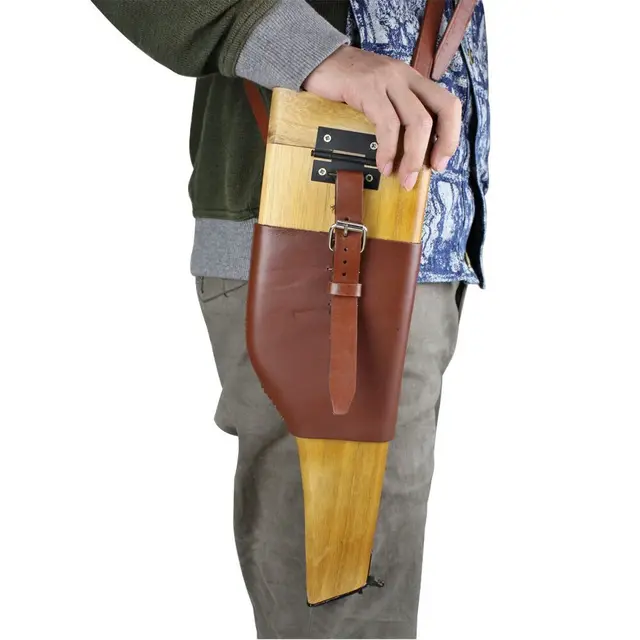 Broomhandle-mauser c96用の木製ホルスター,ショルダーストラップ付き