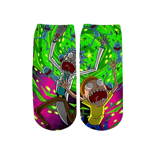 Новые носки galaxy space Rick and Morty, носки с 3d принтом из аниме «Игра престолов», мужские и женские забавные модные чулки с 3D рисунком