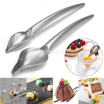 

500Pcs/Lot Stainless Steel Sauce Spoon Draw Tool For Dressing Dessert Making