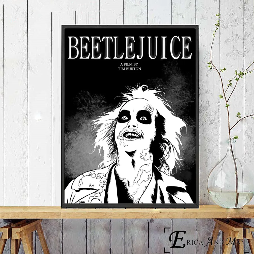 Beetlejuice мультфильм комический стиль стены Искусство Холст Живопись Плакат для домашнего декора плакаты и принты без рамы декоративные картины