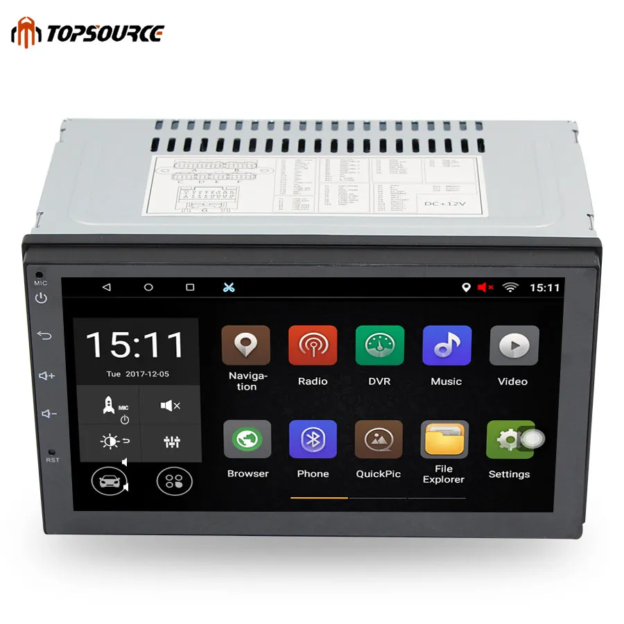 TOPSOURCE  7003 2 Din 7'' Car Radio Player Android 1G/16G  GPS Navigation Bluetooth  Car MP5 Player  Rear View Camera WiFi
