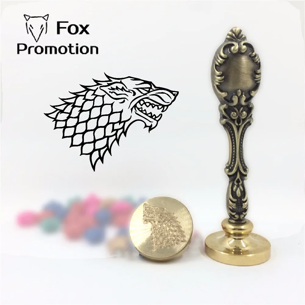 

Hot Game of Thrones Stark wax seal stamp with handle,Scrapbooking DIY Ancient Seal Retro Stamp, Vintage and high quality 30cm