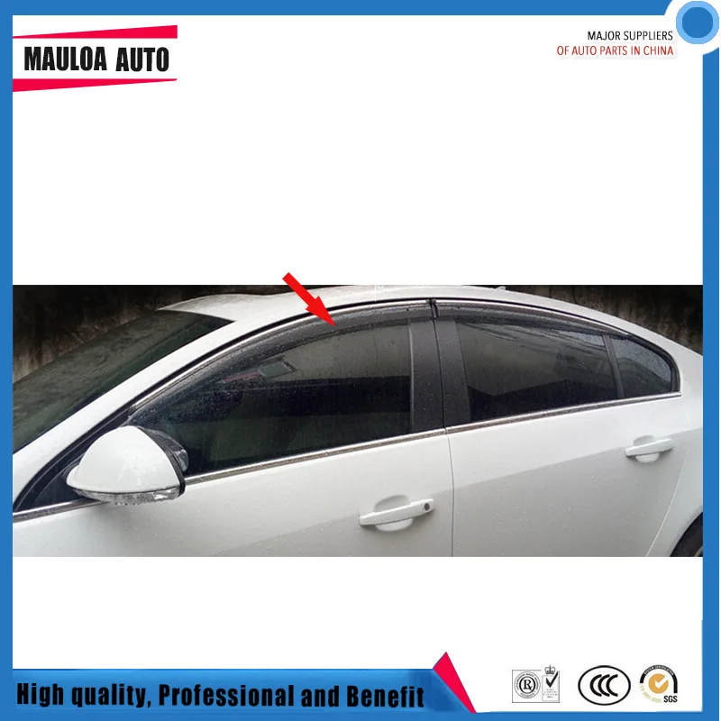 

4 Piece Injection molding trim vent shade rain sun wind deflector window visor for Regal 2009-2015