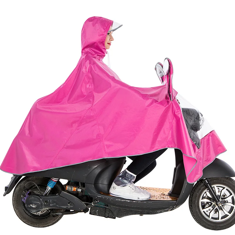 16.Thicken Big hat Motor Cycle Rain Coat Electrombile Women's Raincoat Waterproof Rain Poncho Men Windbreaker Polyester Motorcycle Raincoat