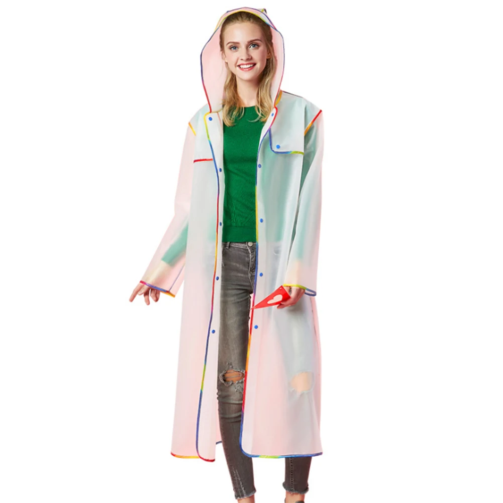 

Raincoat Adult Men Women Long EVA Thick Rainwear Universal Rain Coat Waterproof Poncho Hiking Tour Raincoat Hooded 2019 new