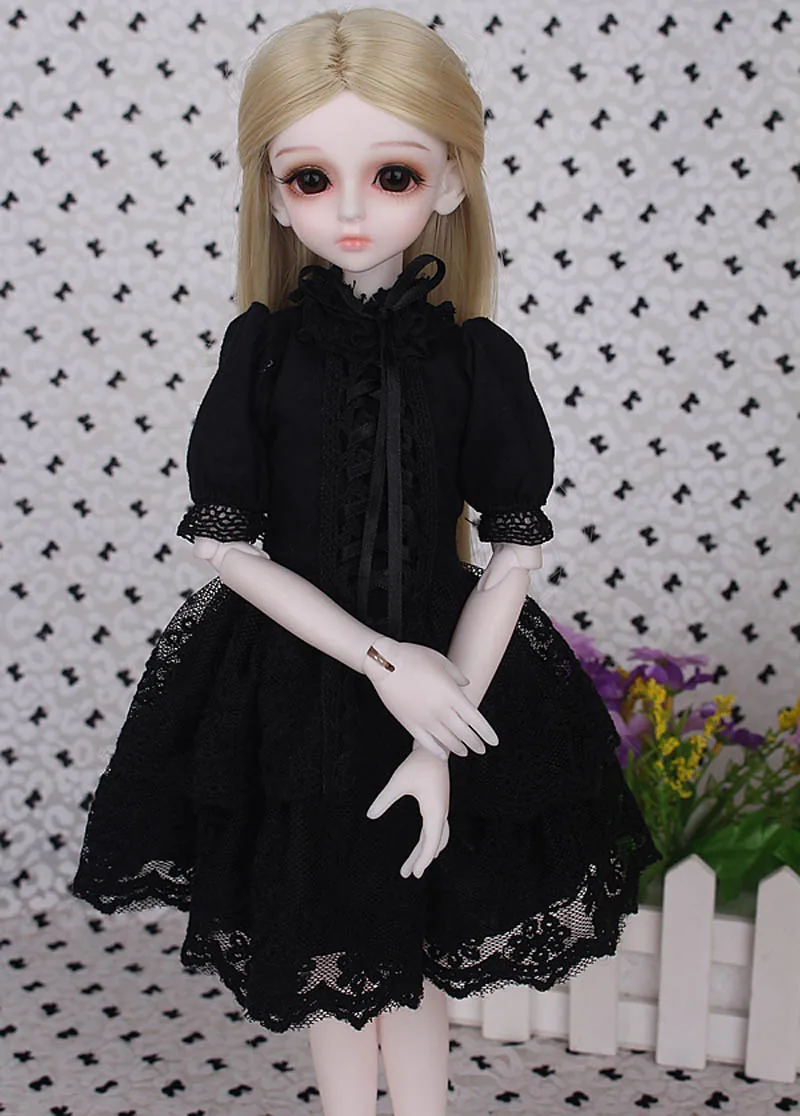 1/3 1/4 1/6 BJD кукла BJD/SD модное платье одежда Милая Черная кукла платье для маленькой девочки