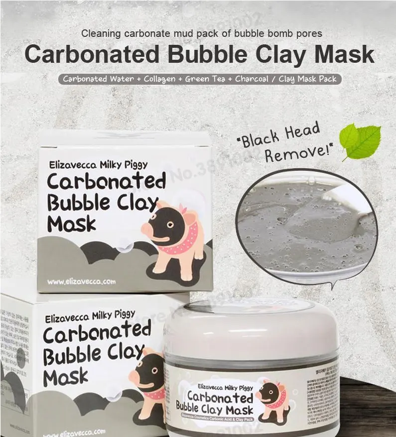 Оригинальная Корейская маска из пузырьковой глины для удаления черных точек и акне, очищающая поры, уход за лицом, маска для сна