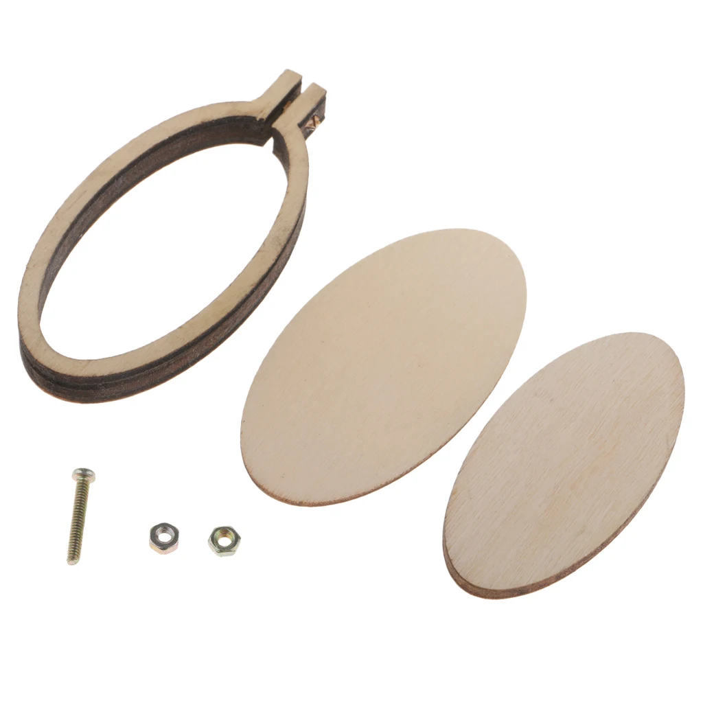 Mini Embroidery Hoop Wooden Frame Hand Cross Stitching Hoop Frame DIY Craft