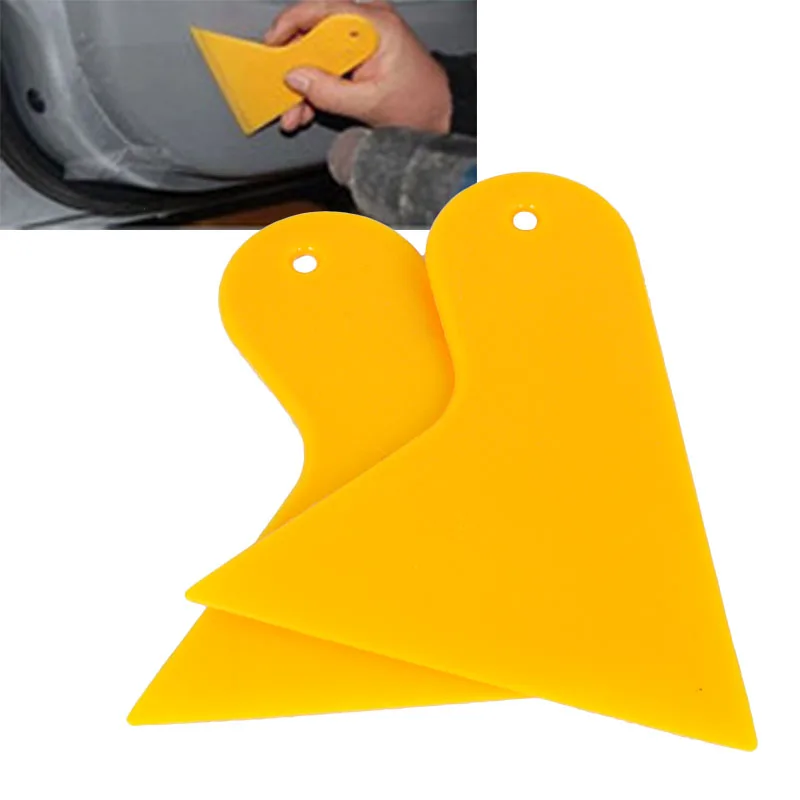 Car Stickers Scraper Plate Glass Plastic Film Auto House Yellow Tools W2Fin Squeegees from Home