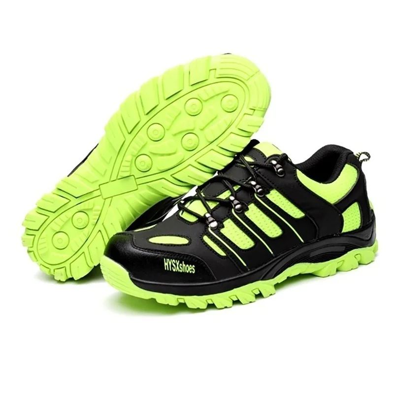 Chaussures Embout Outillage Acier En Au Bottes Air Respirant Sécurité Travail Vert Femmes Protection Green De Plein Fluorescent Hommes H76w1nOxq0