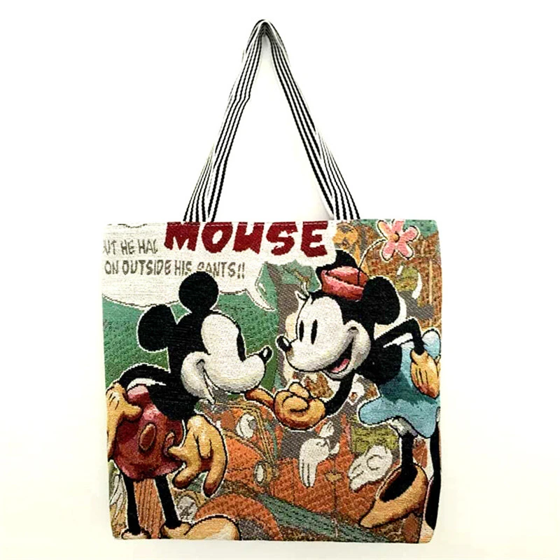 Mareo Malabares Enjuiciar Disney bolso de hombro de lona para mujer, bolsa de mano de gran capacidad  con diseño de dibujos animados de Mickey Mouse, perfecto para compras y  ocio|Bolsos bandolera| - AliExpress