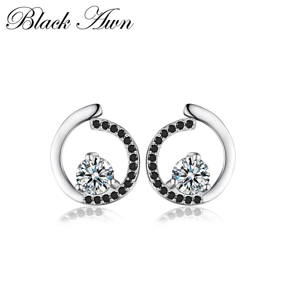 Edler Schmuck Echtes 925 Sterling Silber Edlen Schmuck Trendy Engagement Stud Ohrringe Für Frauen Bijoux Weibliche Ohrring T011 Attraktive Designs;