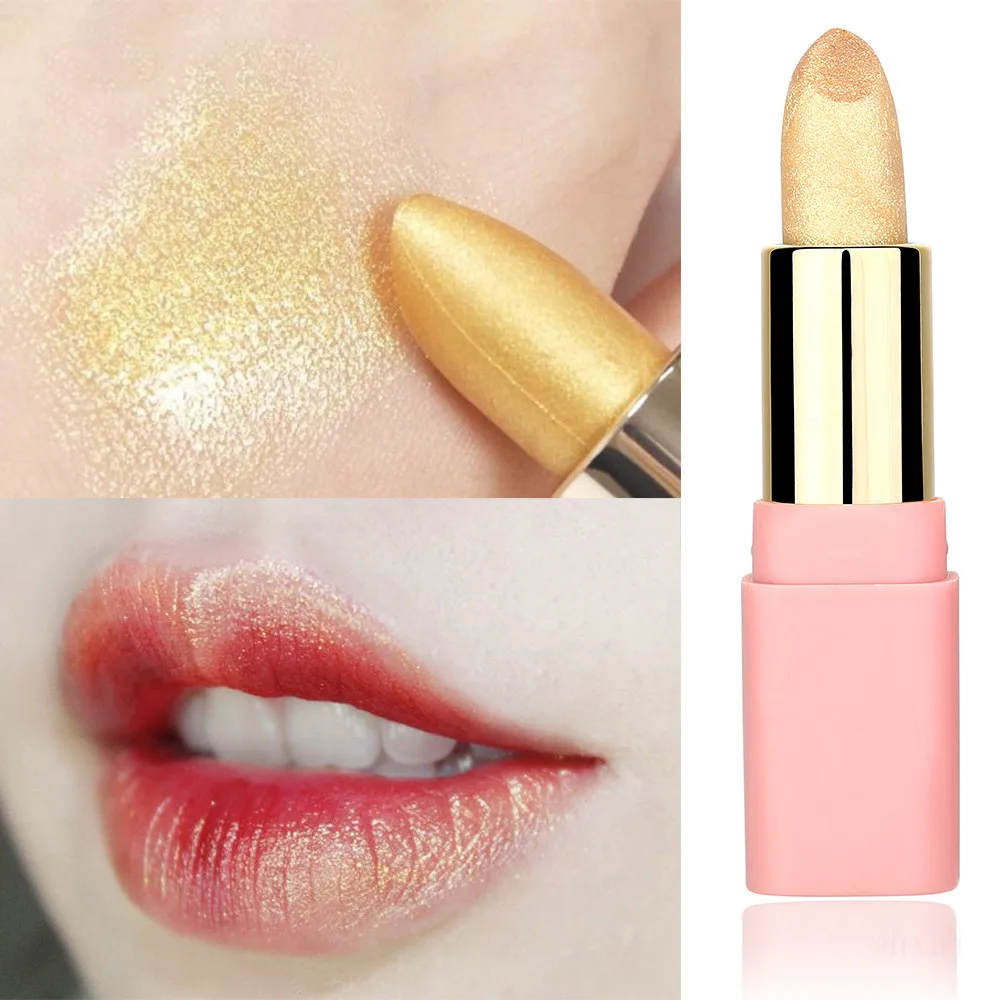 LULAA 8 Colors Pearlescent Metallic Gold Shimmer Lipstick Matte Shining Lips Tint Powder Cosmetics Lasting Batom Makeup TSLM1