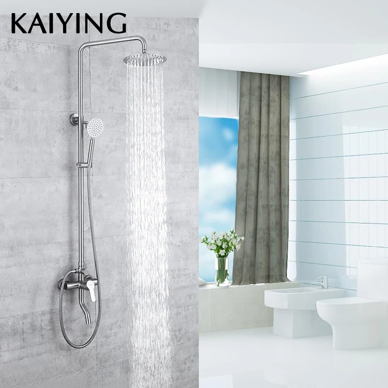 KAIYING Badkamer Regendouche Kraan Set SUS304 Rvs Bad Kranen Douche