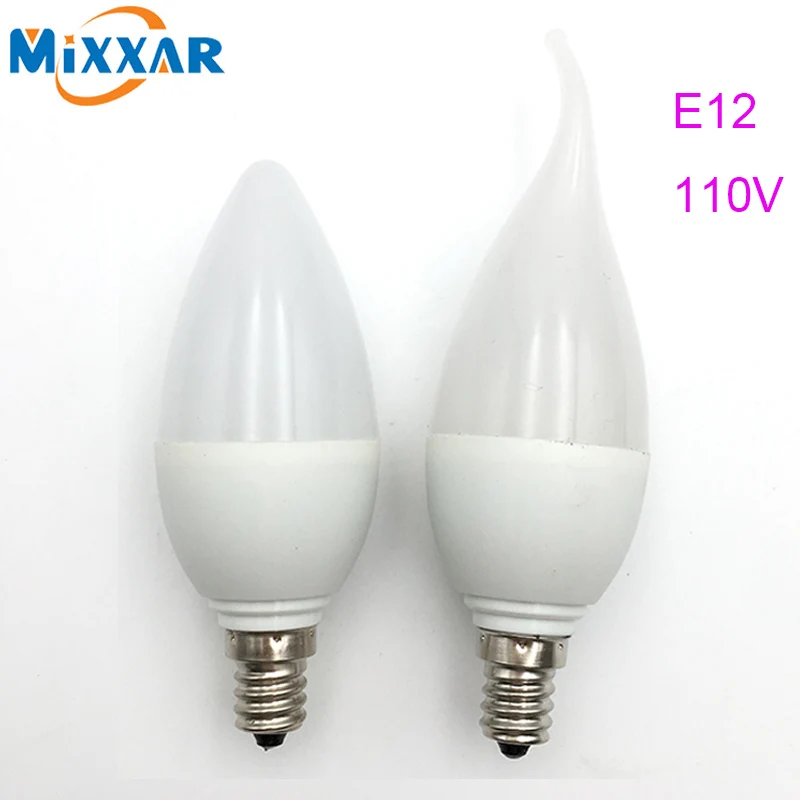 LED Candle Lamp E12 110V SMD2835 Lampada LED Lights Bulb High