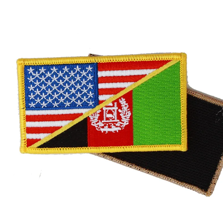 Военная нашивка "USA/AFGHANISTANMW2" Армейская Военная женская кожаная куртка Armlet/Badge/подплечник Back - Цвет: GLOD