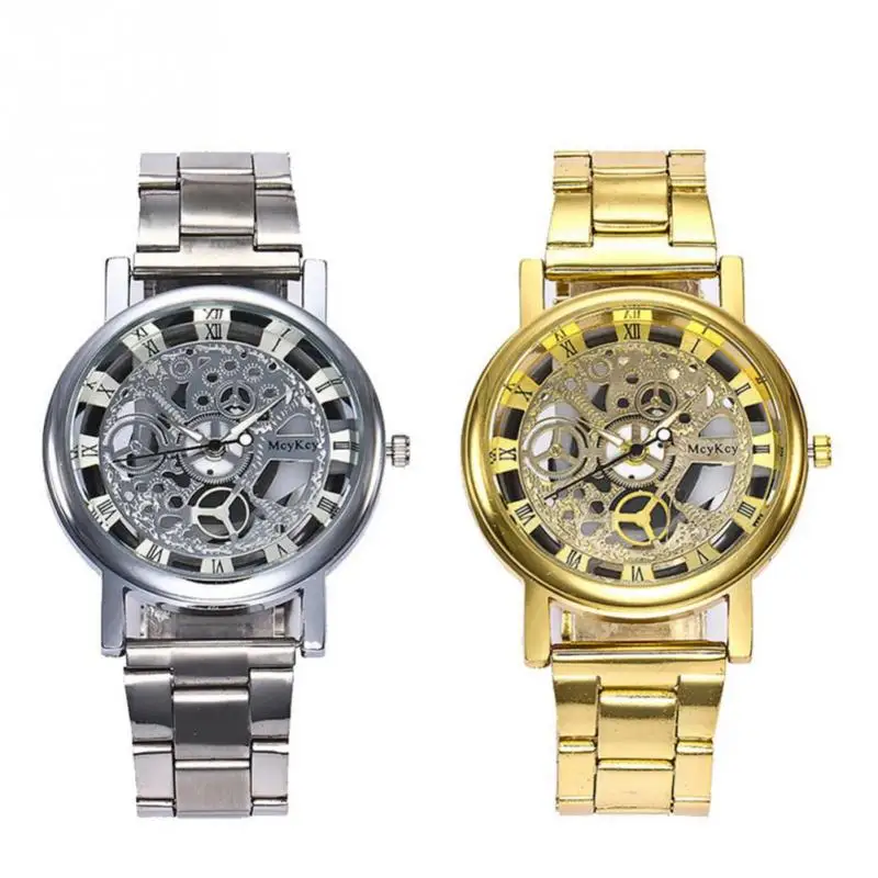 

Luxury Skeleton Watches Men Watch Fashion Gold Wrist Watch Men's Watch Clock relogio masculino reloj hombre erkek kol saati