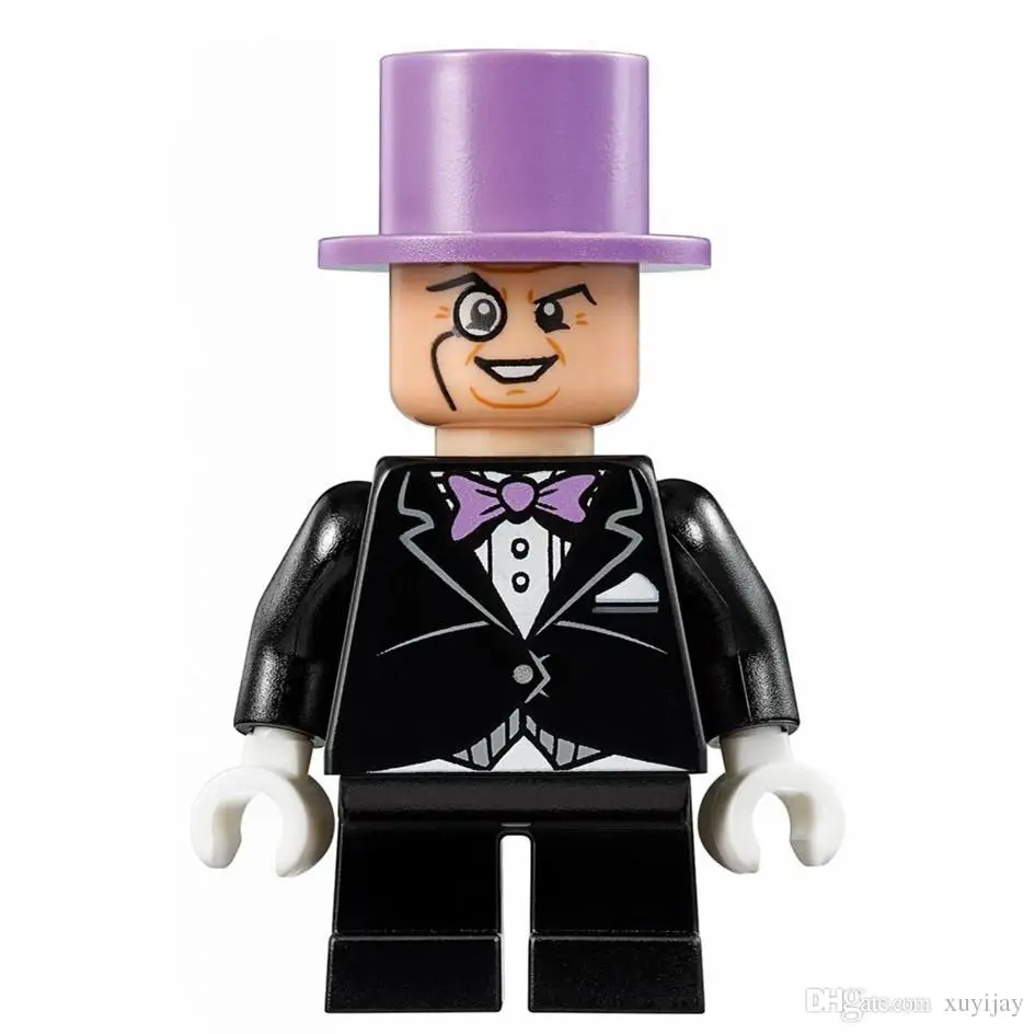

Single Sale THE PENGUIN Batman Robin Joker Movie Batcave SUPER HEROES Minifig Assemble Model Building Blocks Kids Toys Gifts