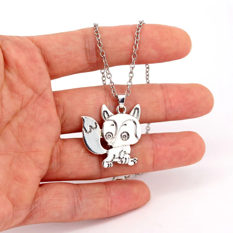 

hzew new cute cunning Ancient silver fox pendant necklace