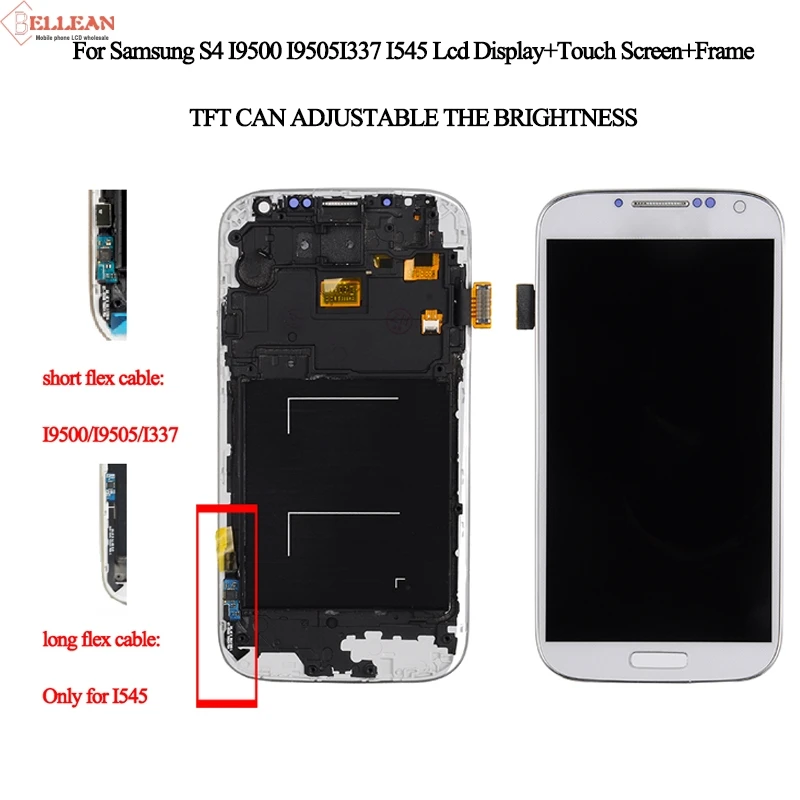 1 шт. I9505 дисплей HH для samsung Galaxy S4 дисплей I9500 I337 I545 Lcd кодирующий преобразователь сенсорного экрана в сборе с рамкой+ Инструменты