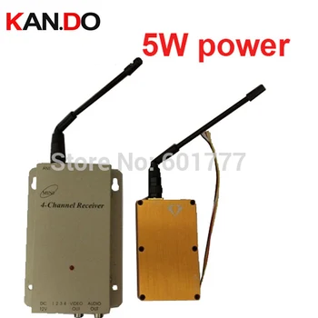 

5W 1.2G CCTV transmitter av transmitter 1.2G FPV transceiver Video Audio Transmitter Receiver drone camera transmitter