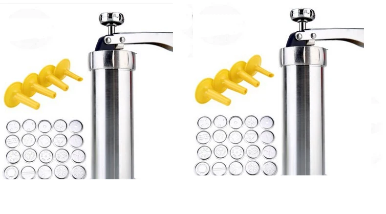 DIY baking tool home biscuit machine aluminum alloy tube cookies and biscuits gun butter mounted flower.Cookie kitchen tool (2)