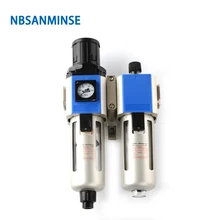 NBSANMINSE Two Units Filter Regulator GFC 200 1/8 1/4 3/8 1/2 FRL Air Compressor Filter Regulator Air Preparation Units NBSANMINSE Two Units Filter Regulator GFC 200 1/8 1/4 3/8 1/2 FRL Air Compressor Filter Regulator Air Preparation Units