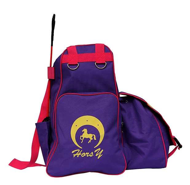 Purple color sport boots bag equestrian horse riding supplies bag