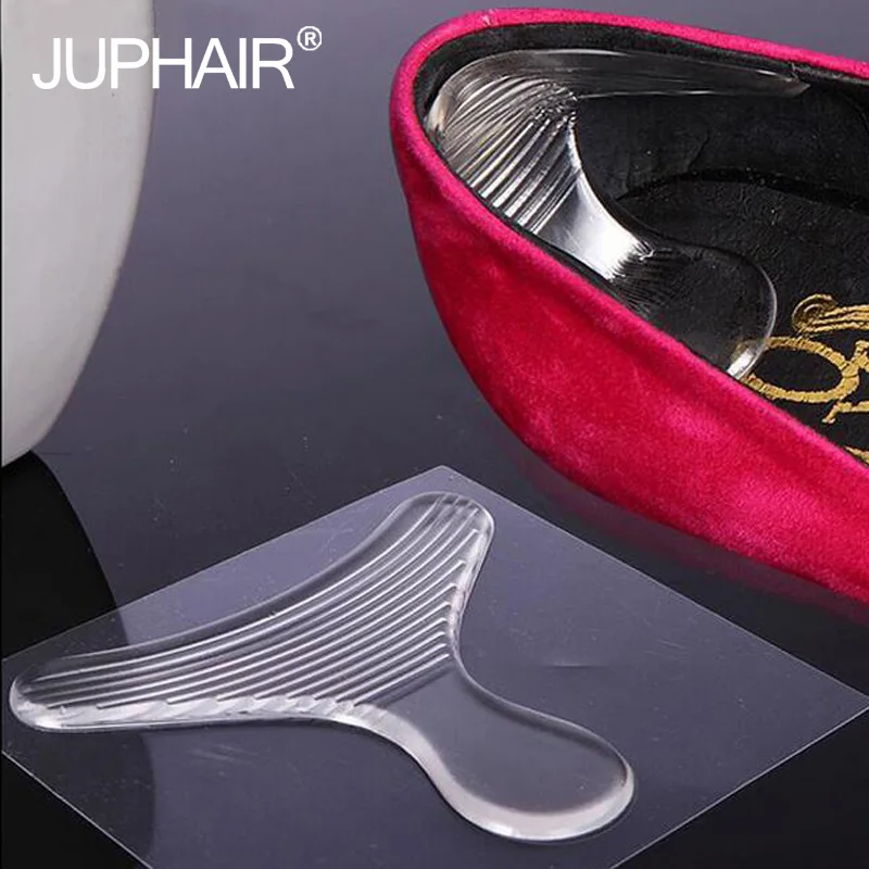 2 Pairs Transparent Soft Silicone Gel Front Sole Shoes Insoles Pads Cushion Care