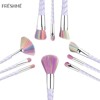 

FRESHME Fashion 10pcs Unicorn Makeup Brushes Tool for Women Powder EyeShadow Foundation Blush Blending Beauty Make Up Brush Kit