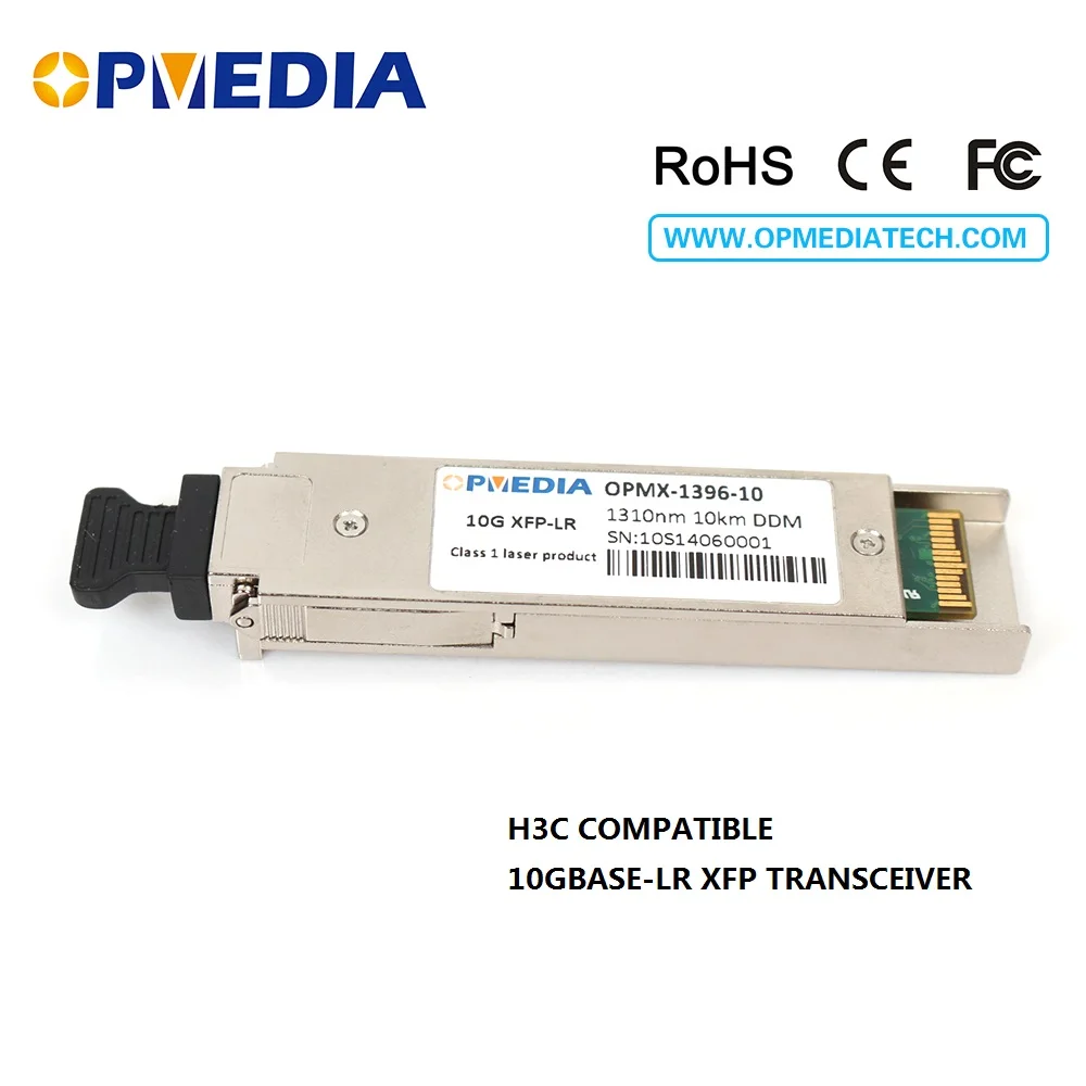 

Equivalent to H3C 10GBASE-LR,10G 1310nm 10KM XFP transceiver,duplex LC connector,DDM function optical module
