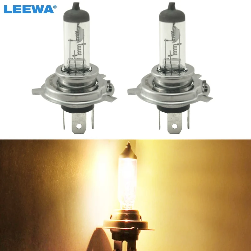 LEEWA 50pcs Warm White Auto H4 DC 24V 70W/100W Halogen Bulb Truck Bus Headlight Foglight Driving Lamp 3000K #CA3161 | Автомобили и