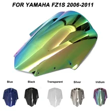 ABS Windscreen For Yamaha FZ1 FZS1000 Fazer 2006-2011 Double Bubble Motorcycle Windshield Iridium Wind Deflectors modified motorcycle height adjustable high windshield windscreen wind deflectors protector for yamaha 2017 2018 nmax155 nmax 155