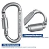 Aluminum Carabiner D-Ring Keychain Clip Locking Strong and Light Camping Keyring Snap Hook Outdoor Travel 8cm ► Photo 3/6