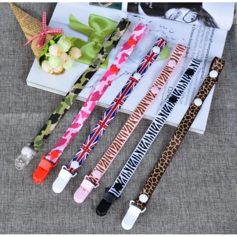 1pc Pacifier Clips Ribbon Dummy Pacifier Chain Clip Holder Baby Nipple Feeding Supplies Kid