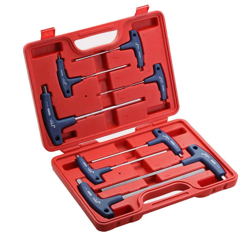 Jetech 8pcs high torque T handle hex allen key wrench set metric 2mm to