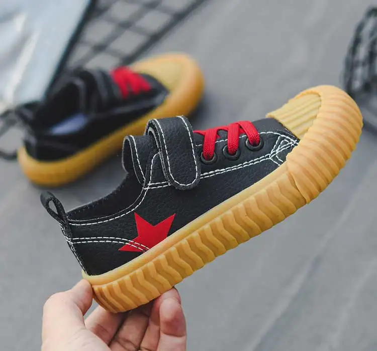 الاطفال الكلاسيكية بو أحذية تزلج لفتاة حذاء طفل 2019 الربيع أزياء نمط تصميم طفل الصبي حذاء طفل حذاء كاجوال