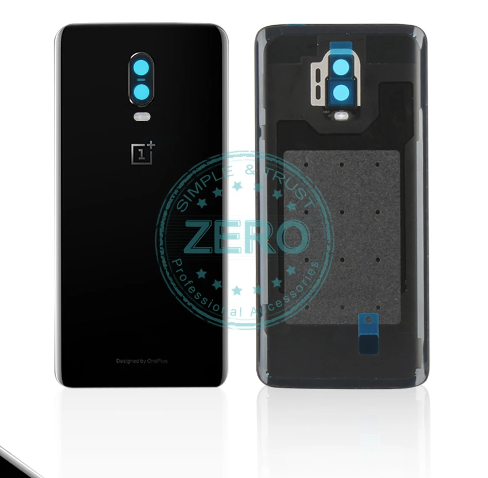 OnePlus 6 т сзади батарея Крышка стекло+ PC зеркало черный корпус один плюс A6010 замена крышки батарейного отсека запчасти