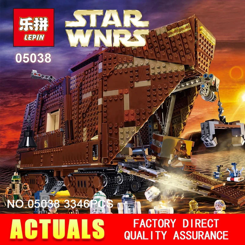 NEW font b Lepin b font 05038 Star Wars Sandcrawler Building Blocks Sets Juguete para Construir