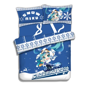 

Japanese Anime Hatsune Miku/Kagamine Bed sheets Bedding Sheet Bedding Sets Bedcover Quilt Cover Pillow Case 4PCS
